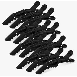 12 Pcs Alligator Clips for Hair Styling Women Hair Sectioning Black